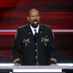 David Clarke, sheriff of Milwaukee County, speaks during the Republican National Convention in Cleveland on July 18, 2016.
David Paul Morris/Bloomberg via Getty Images